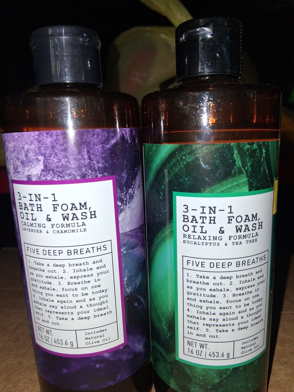 3-in-1 Bath Foam, Oil & Wash — Lavender & Chamomile (Purple)
